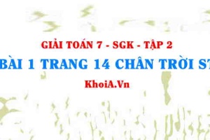 Bài 1 trang 14 Toán 7 Chân trời sáng tạo Tập 2